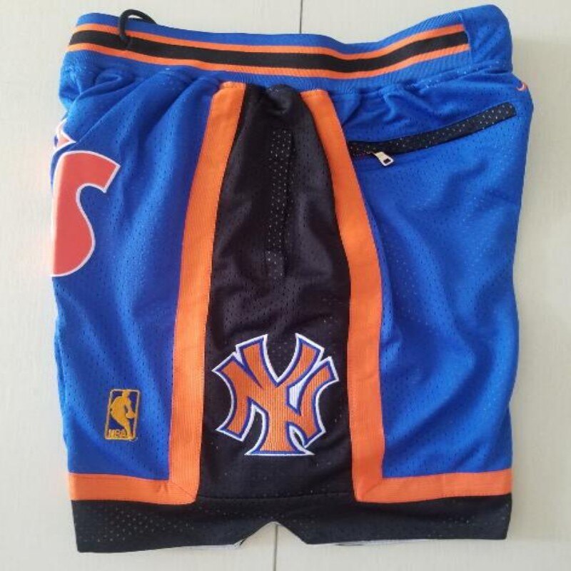 New York knties Men Just Don Retro classici in legno duro tasca ricamata NBA migliori pantaloncini da basket in mesh