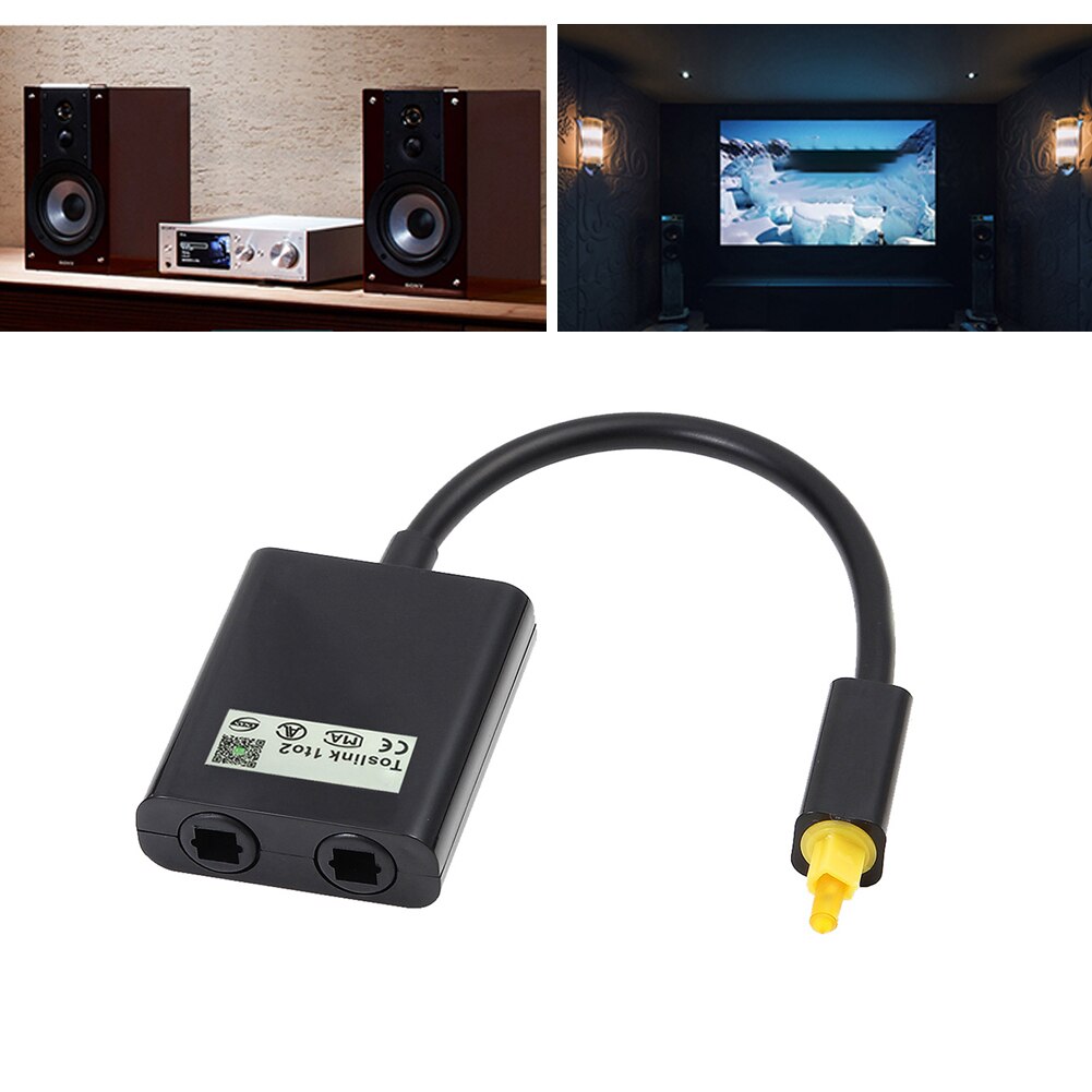 Television Amplifier Digital DVD Fiber Adapter Player Home Theatre Computer Accessories 1 To 2 Audio Splitter Optical Cable
