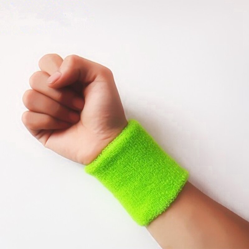 1PCS Colorful Cotton Unisex Sport Sweatband Wristband Wrist Protector Running Badminton Basketball Brace Terry Cloth Sweat Band: GR