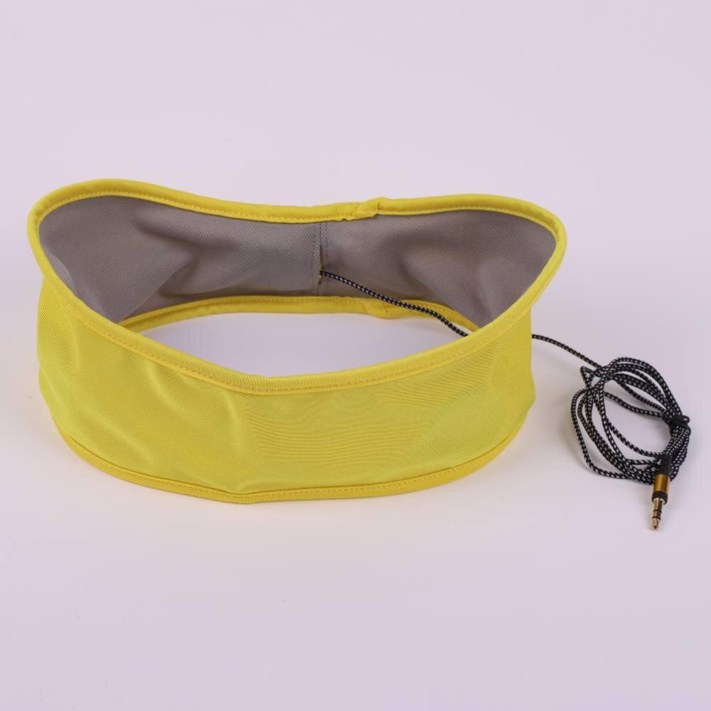 Head-Mounted Sleep Headphones Soft Earphones Music Headset for iPhone for Samsung for Huawei Eye Masks: yellow