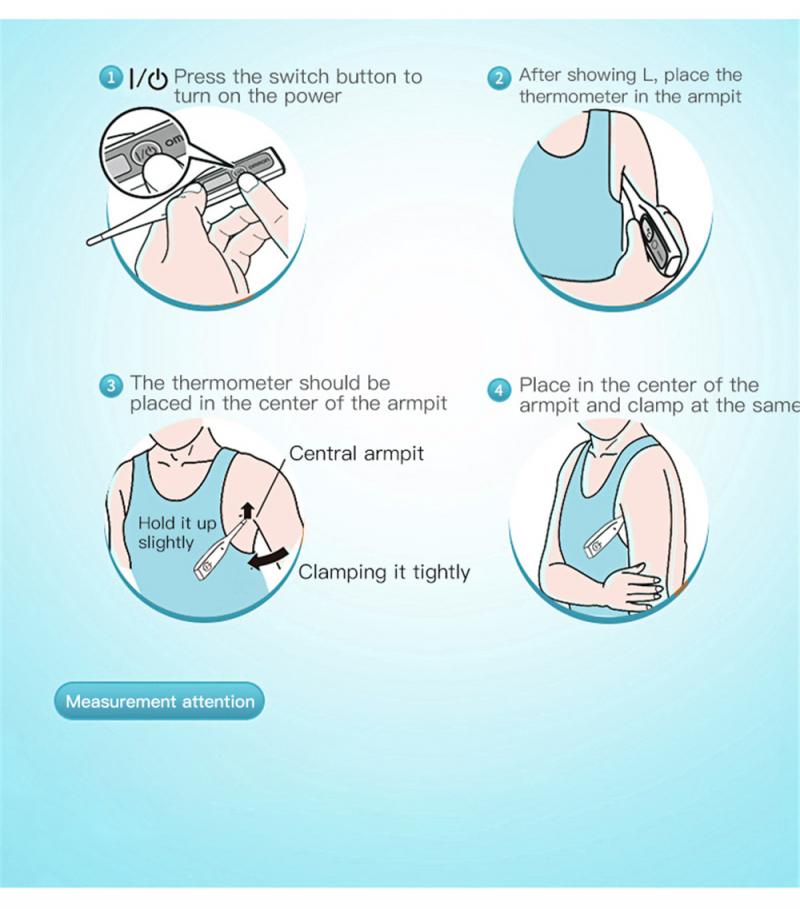 Termometro Digitale Baby Volwassen Elektronische Koorts Alarm Elektronische Thermometers Voor Baby Volwassen Onderarm Body Temperatuur Gereedschappen