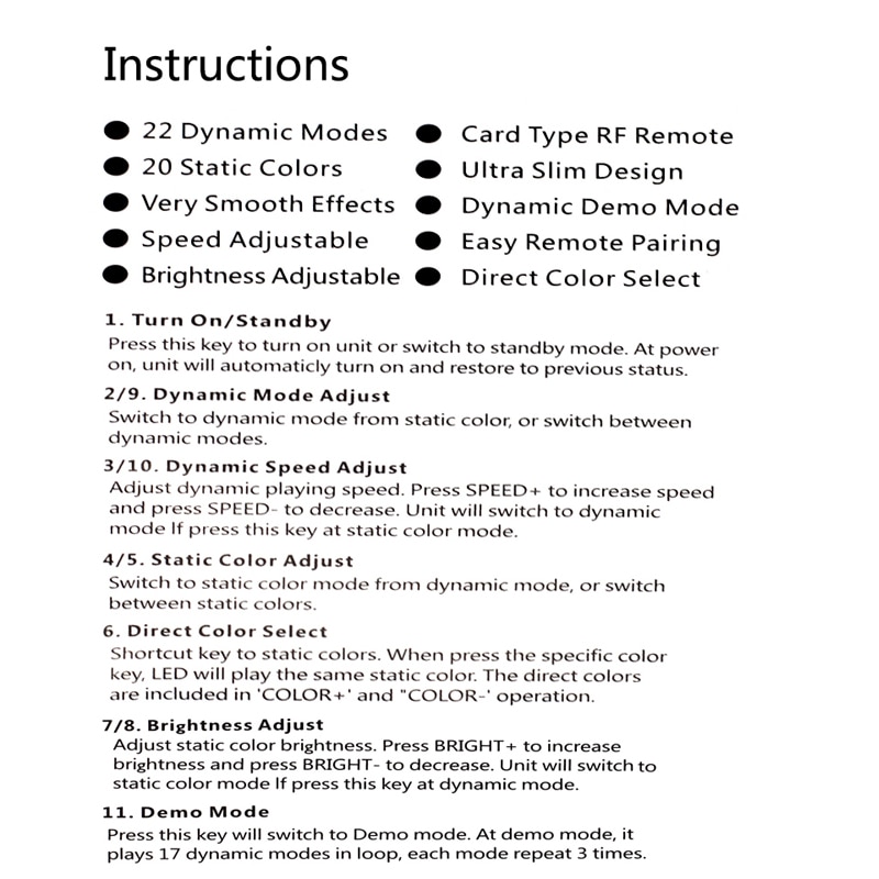 Mini Led RGB Remote Controller DC12V 17key RF Wireless Controller For RGB Led Strip Tape Lighting