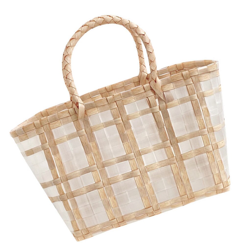 1Pc Waterproof Plastic Beach Bag Shopping Basket for Shop Decor