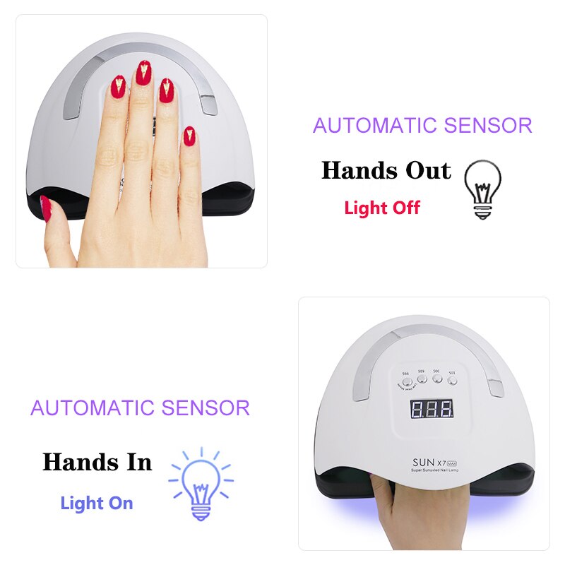 Sun X7 Max UV LED Nail Lamp Nail Dryer With 57 Pcs Leds Manicure Machine Gel Drying Lamp For Fast Curing All Nails Gel Varnish