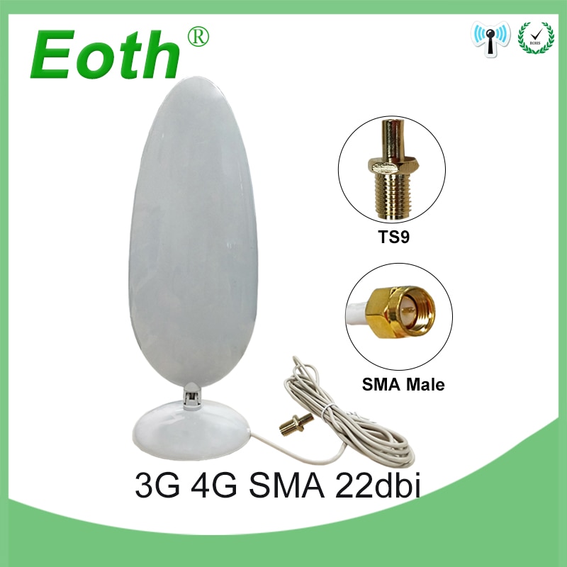 Eoth 3G antena 4G LTE 22dbi SMA męnarty TS9 złącze 2.8M kabel wifi antena dla Huawei 3G 4G LTE modem antena antena