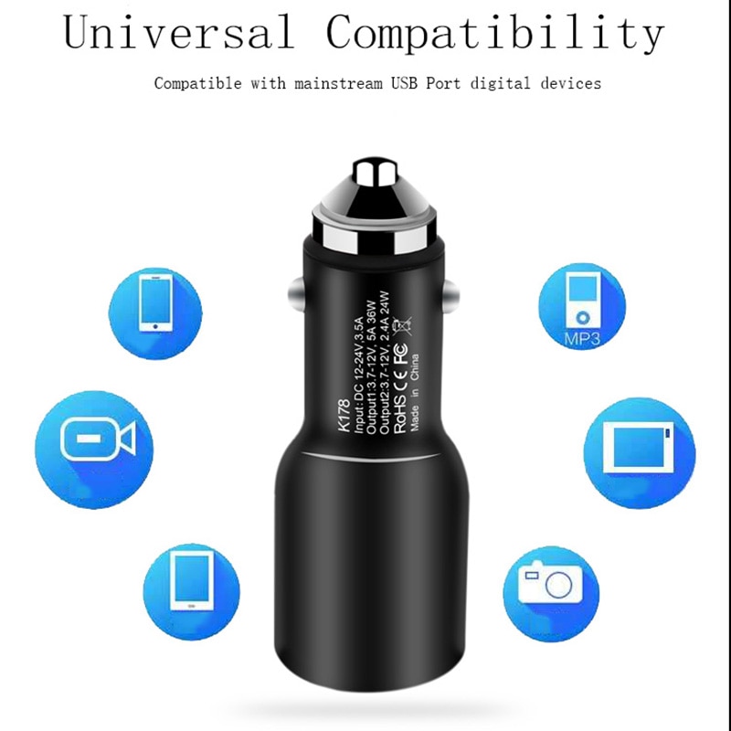 Warp Dash Ladung Usb Auto Ladegerät für OnePlus 7T Pro 6T OnePlus 7pro Original Metall Dual Usb Auto ladegerät Schnell Auto Lade