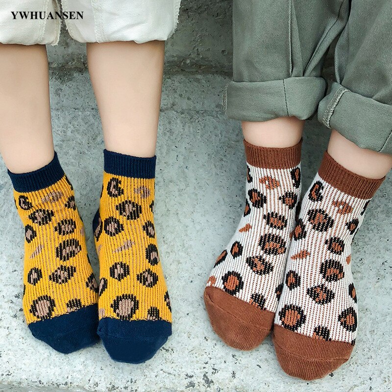 Ywhuansen 1 Tot 8 Jr Luipaardprint Kinderen Sokken Voor Het Meisje Kleuraanpassing Kids Sokken Voor Meisjes Katoen sokken Voor Een Jongen