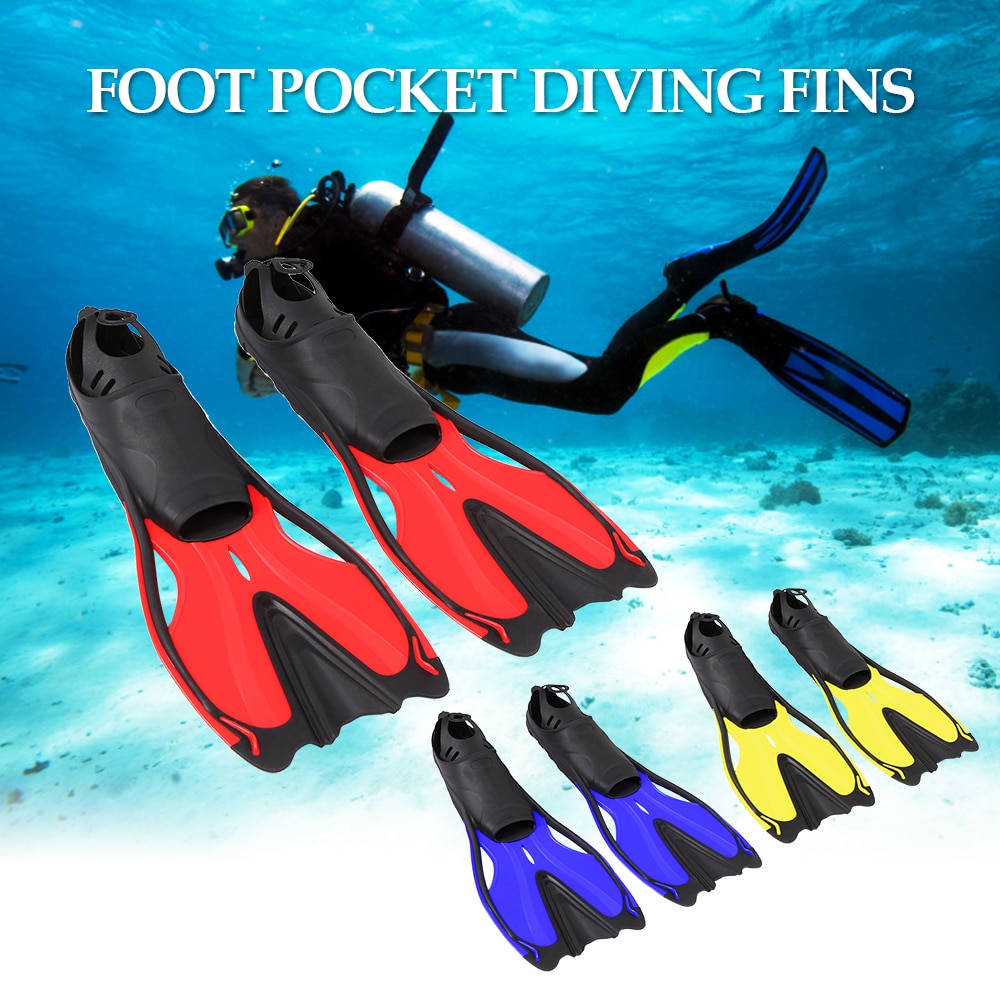 Lixada Adults Diving Fins Full Foot Diving Fins Close Heel Training Flippers Foot Pocket Fins Men Women