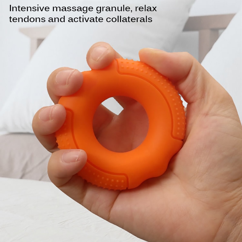 Pierścień z uchwytem ręcznym terapia silikonowa palec siłownia ćwiczący siła mięśni siła sport nadgarstek sprzęt treningowy rehabilitacja