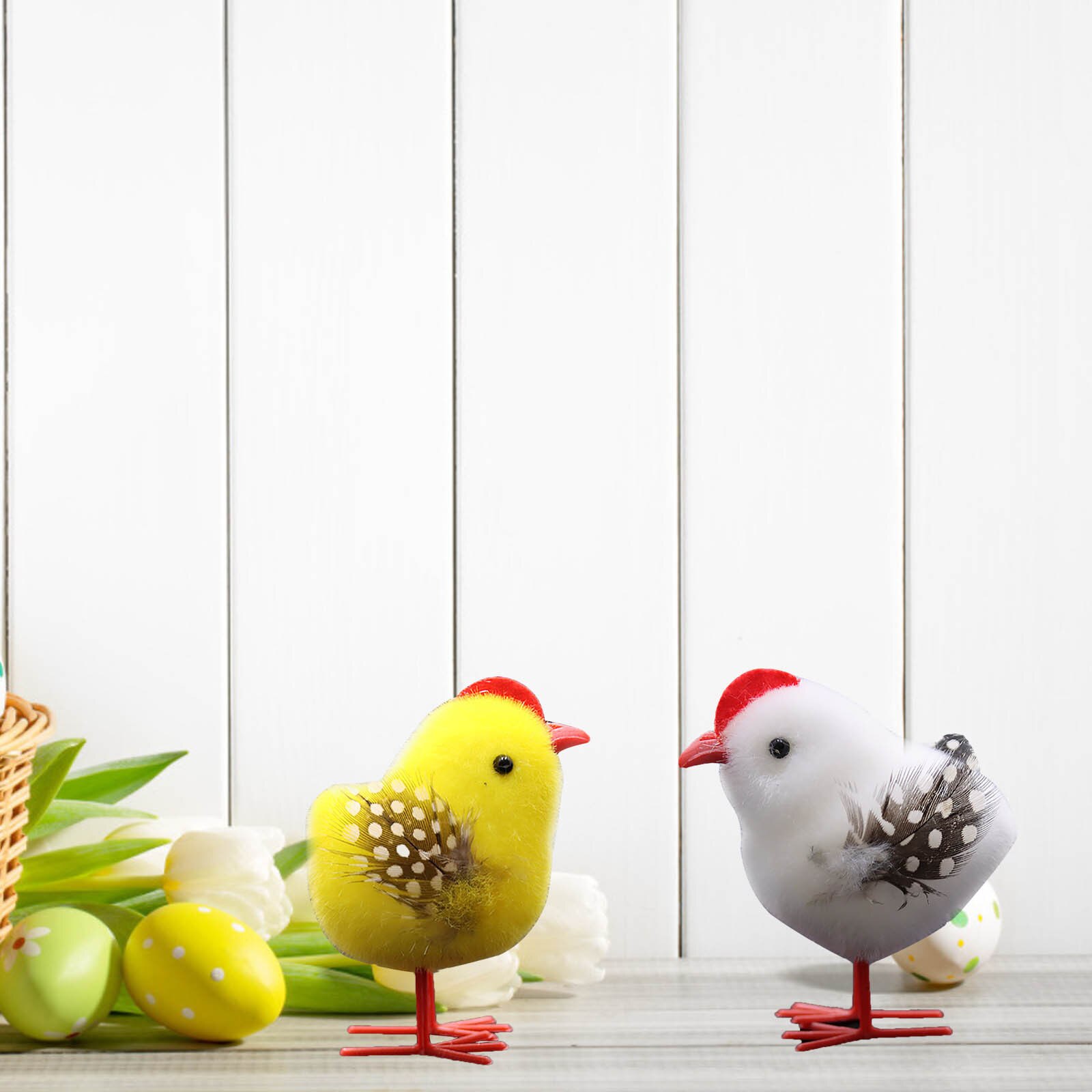 30 # Kuikens De Harige Kuikens Op Pasen Op De Tafel Staan Beeldjes Moss Kuikens Tuin Feestartikelen Voor Kinderen pasen Decoratie