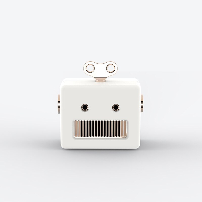 Neue Mini Compact Tragbare Retro Roboter Lautsprecher: WHITE