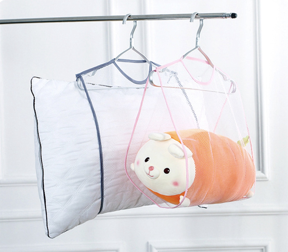 Estantes de secado de almohadas, estante de red colgante para ropa, estante de red de secado de ropa de malla doblada, colgador plano para colgar en seco, toallero para interiores y exteriores