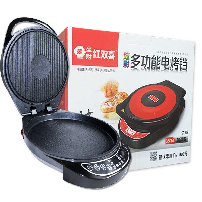 220V Elektrische Backform doppelseitige Heizung Suspension Typ Krepp Hersteller Pfanne Pfannkuchen Backen Maschine Kuchen Pizza Bratpfanne