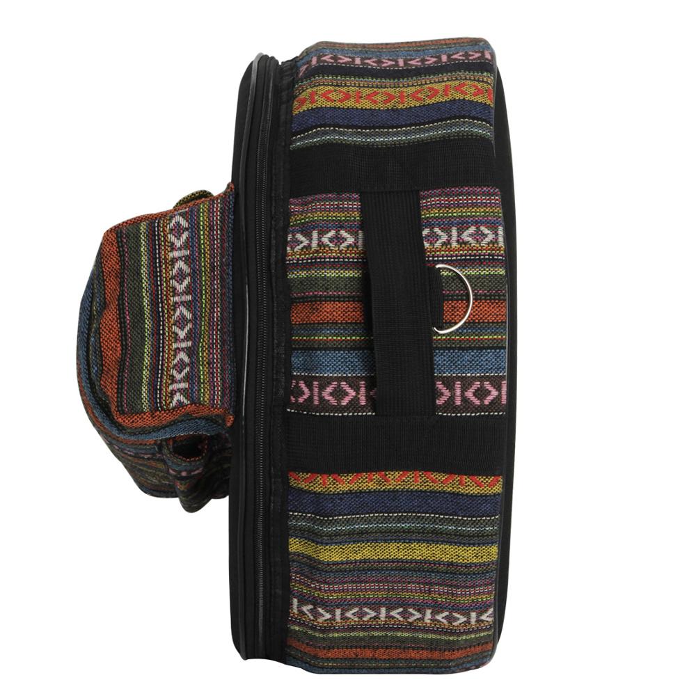 Bolsa portátil de 14 pulgadas, caja con cubierta de tambor, mochila para los hombros, color negro, Estuche de transporte