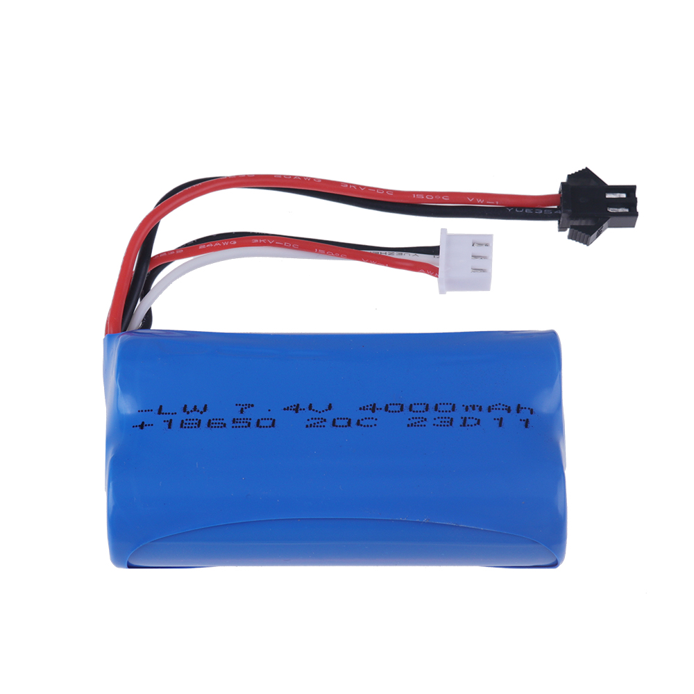 7,4 V 1500/2200/3000/ 3500 mAh JST/T/SM enchufe 18650 2S batería de iones de litio para Wltoys 12423 10428 12429 12401 12402A piezas de repuesto de coche teledirigido: Lavanda