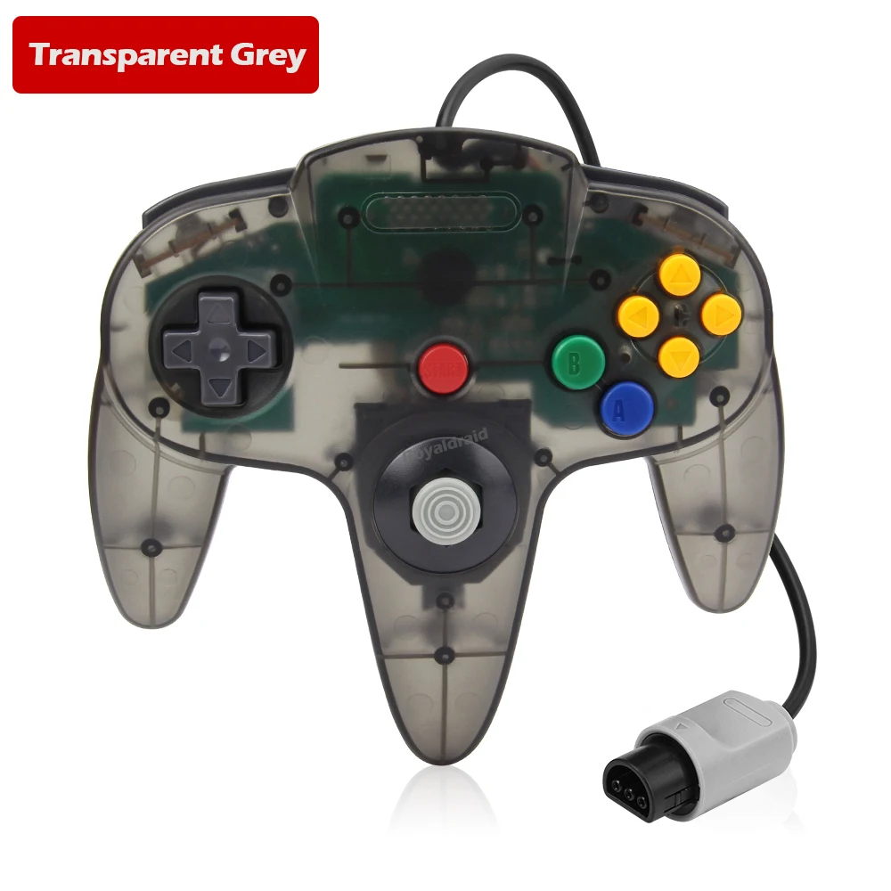 For N64 Controller Classic Wired Remote Control Gamepad Gaming Joystick Retro Video Game System For N64 Console Joypads: grey