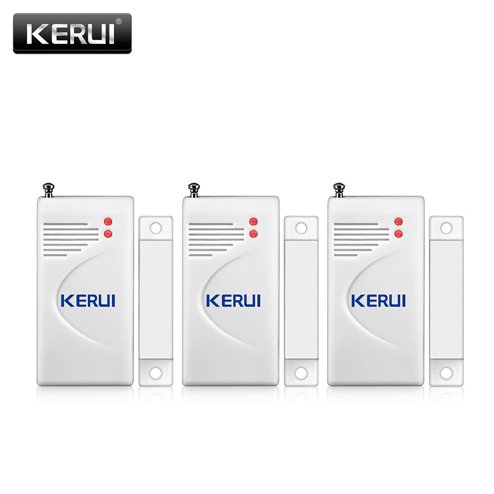 KERUI Wireless Magnetic Door Sensor Detector 433MHz Home Security Window Sensor Work With KERUI K52 W18 G18 W20 Alarm System: 3 PCS