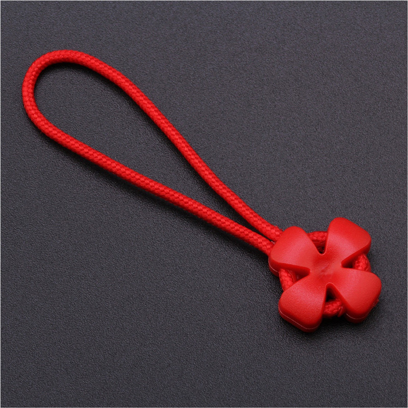 1000 Pieces/Lot Zipper Slider Zipper Slip Rope Pull Puller Detachable Clip Slider Cord For Clothes Bags Garment Accessory: red