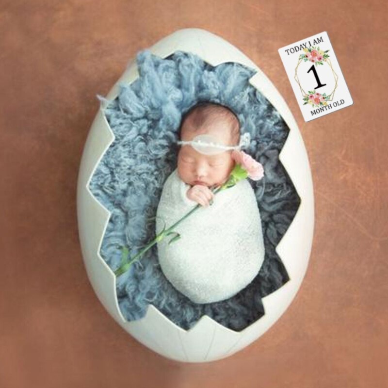 12 Stck Monat Karte Baby Monatliche Neugeborenen Meilenstein Foto teilen Karten einstellen Fu XX9E
