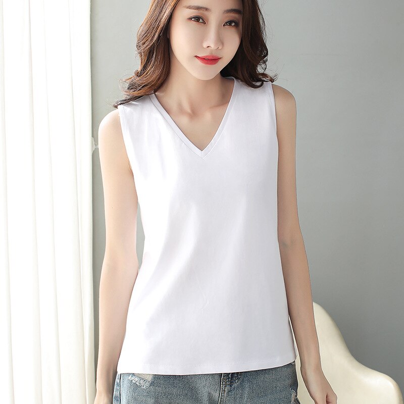 Bomuld dame t-shirt o-hals kortærmet dame skjorte all match dame top sort hvid grå gul shir