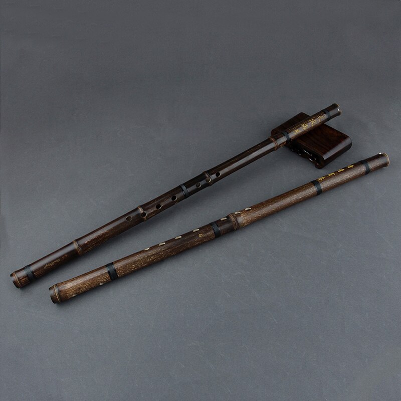 Zwarte Lijnen Chinese Traditionele Fluit Xiao Sleutel EEN/bB/F/G Handgemaakte Bamboe Wind-instrument 8 gaten Professionele Instrument