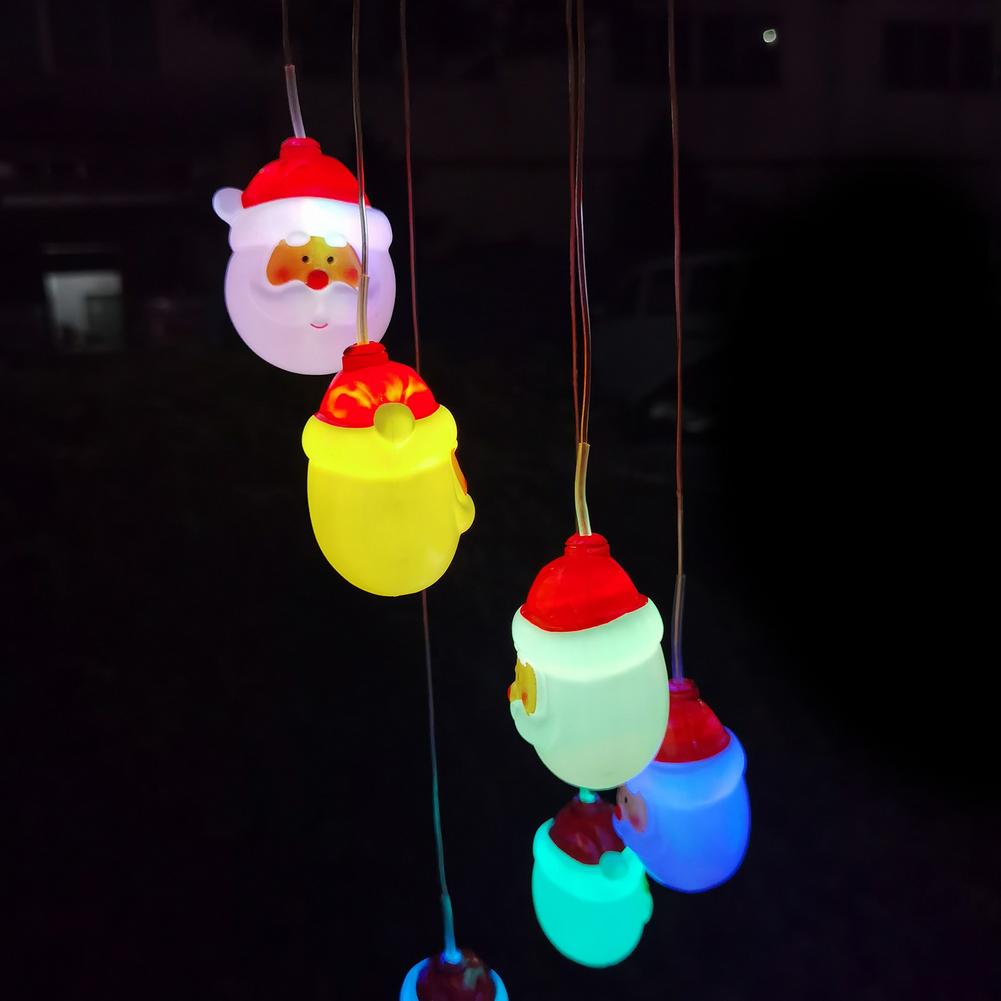 Campana de viento LED para exteriores, de Papá Noel, muñeco de nieve, móvil, resistente al agua, decorativa, para decoración artesanal