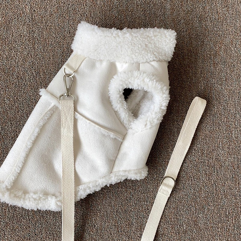 Herfst- en winterkleding voor huisdieren Klassieke effen hondenvesten Fleece warme hondenkleding voor kleine middelgrote honden Jassen Puppykleding