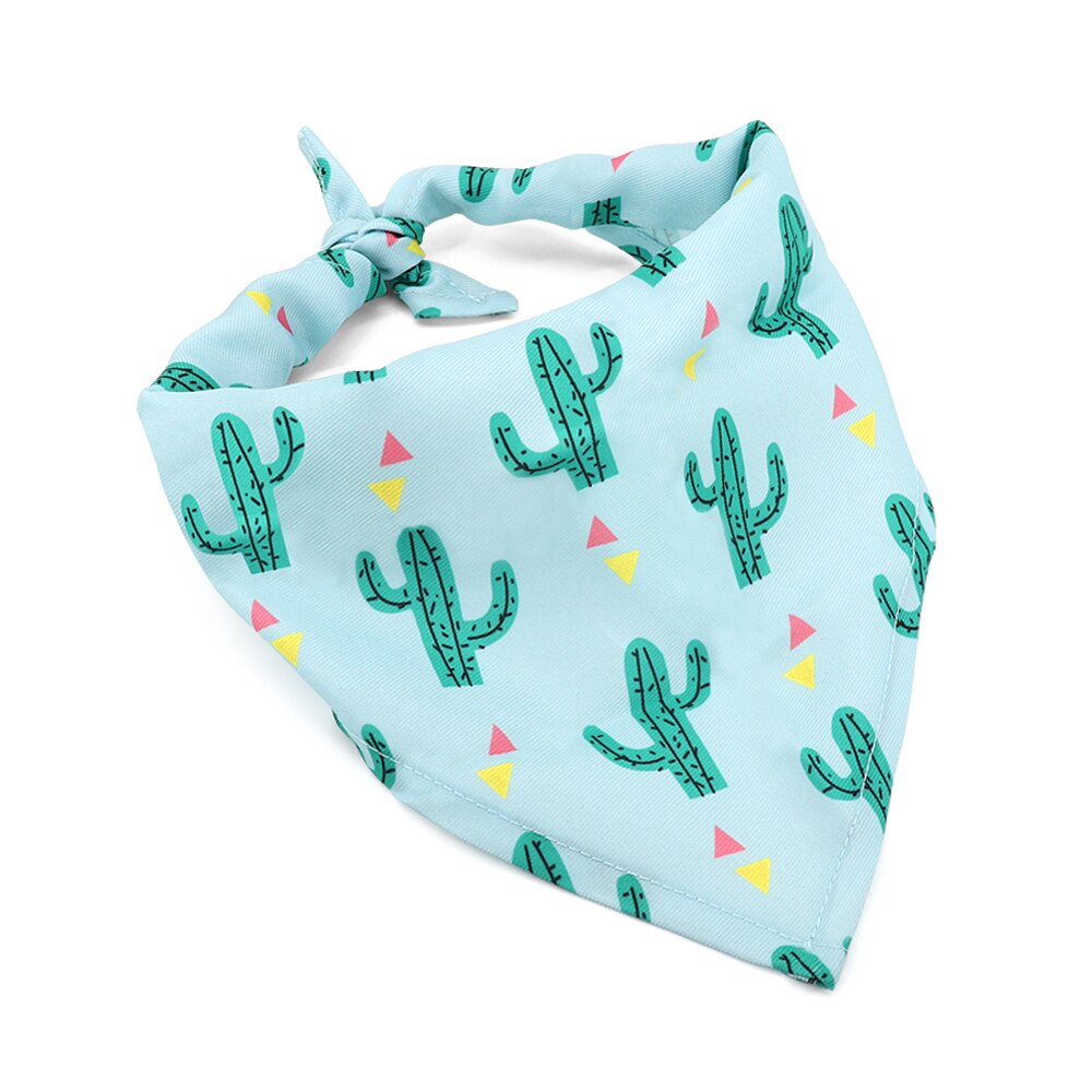Foulard Bandana imprimé mignon pour chien, en coton doux, collier pour chat, Bandanas lavables pour petits et moyens chiens chats accessoires pour chiens: green / 80cm
