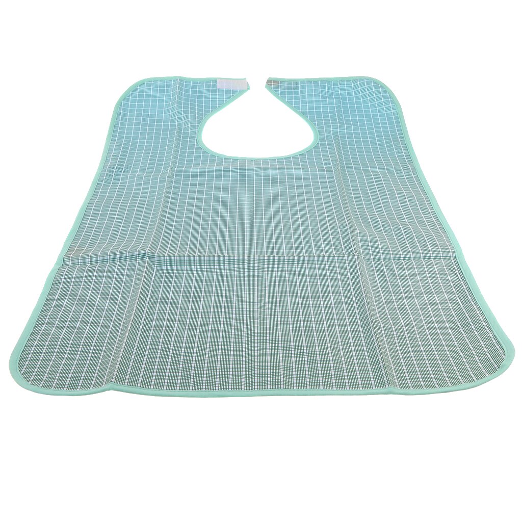 Protection imperméable pour bavoir pour adulte, tablier lavable avec poche: Light Green