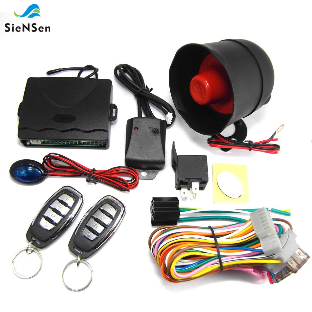 SieNSen 1 Set Car Vehicle Protection Alarm Security Warning System Entry Keyless Siren +2 RF Remotes M802B: M802B-8152