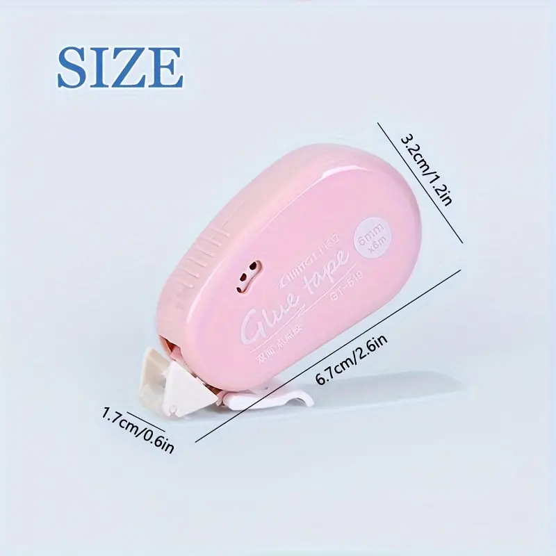 Cinta adhesiva de doble cara de 6m x 6mm, cinta adhesiva para manual, rodillo de Collage para álbum de recortes, pegamento, papelería, suministros escolares