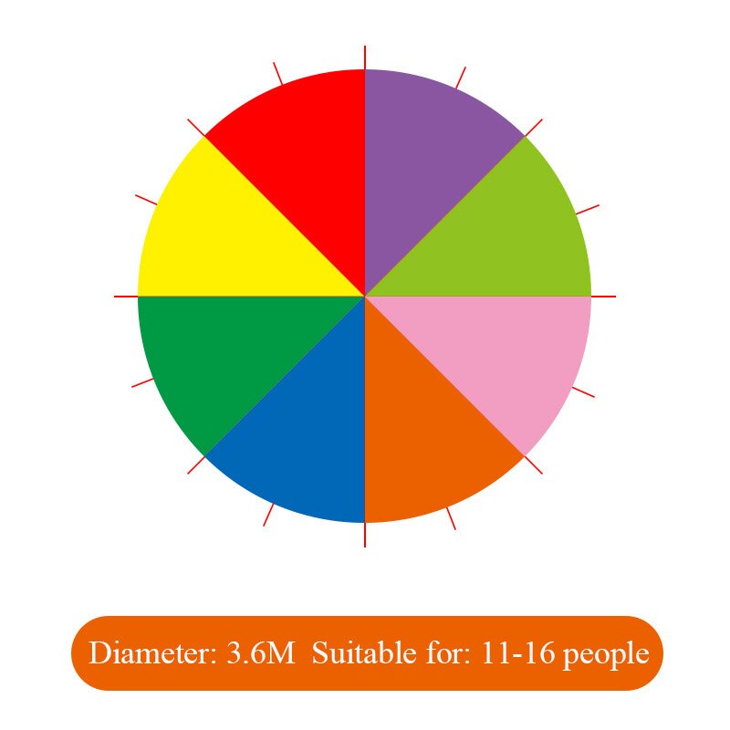 Regenboog Paraplu Vroege Onderwijs Outdoor Kinderen Spel Training Fysieke Fitness Intelligente Leermiddelen Apparatuur: 3.6M