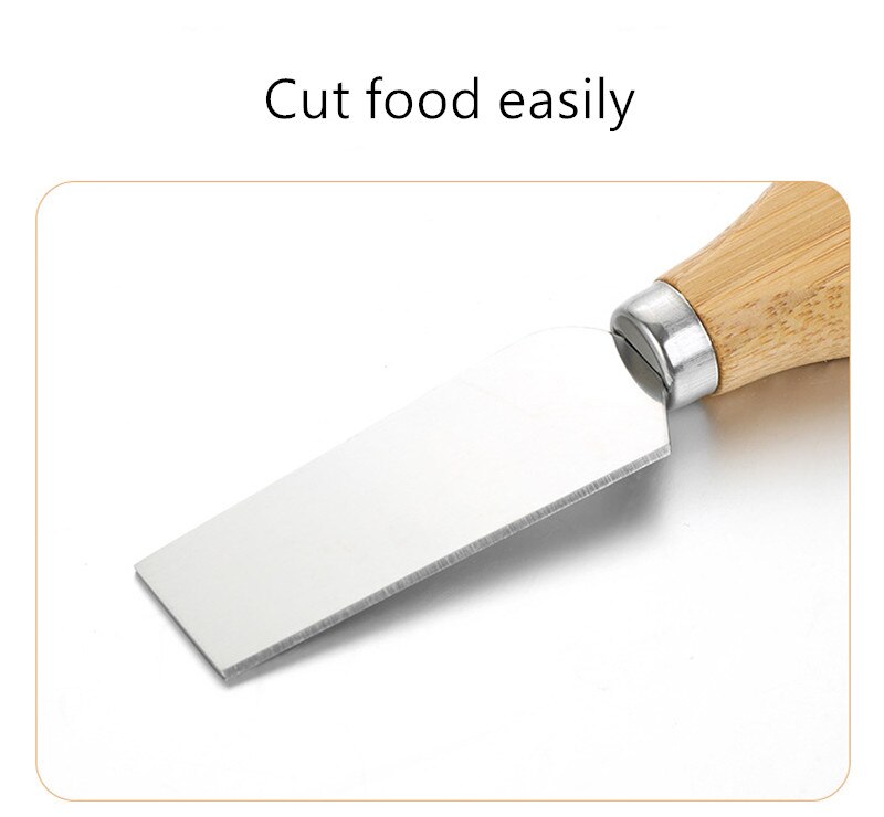 1/4pcs one set Stainless Steel Cheese Knives Set TOak Handle Cheese Cutter Cheese Board Butter Spatula Kitchen Cheese Tools