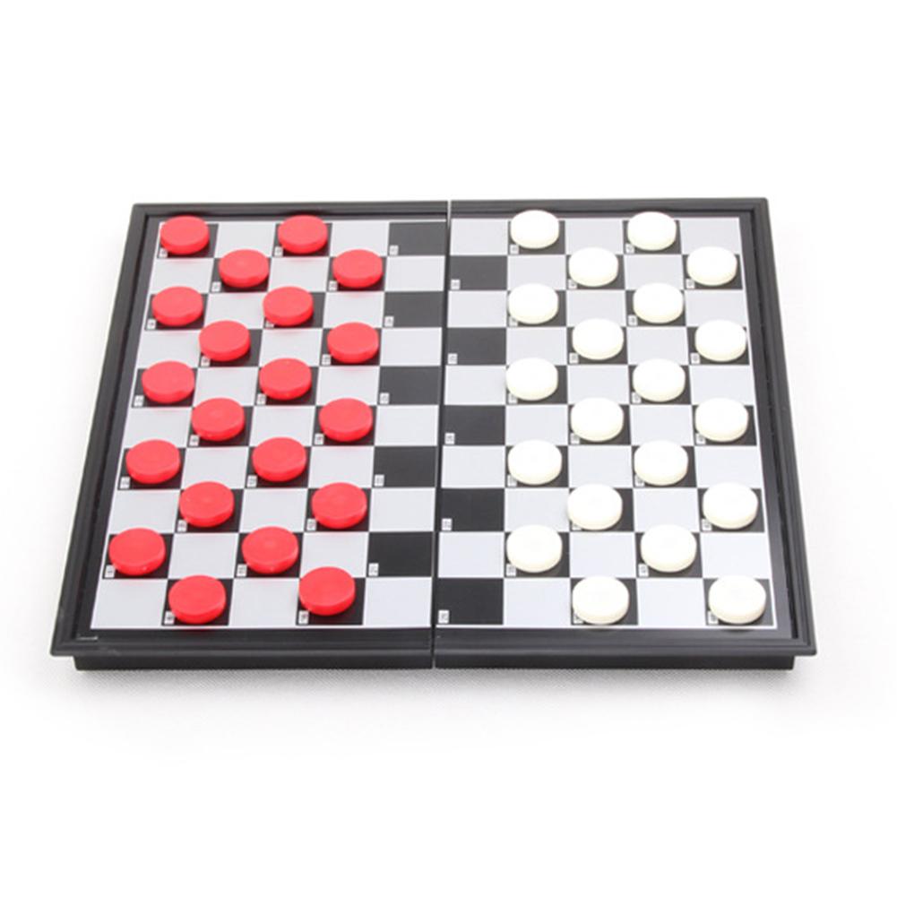 Opvouwbare Magnetische Checkers Game Board Kids Volwassenen Amusement Intelligentie Speelgoed