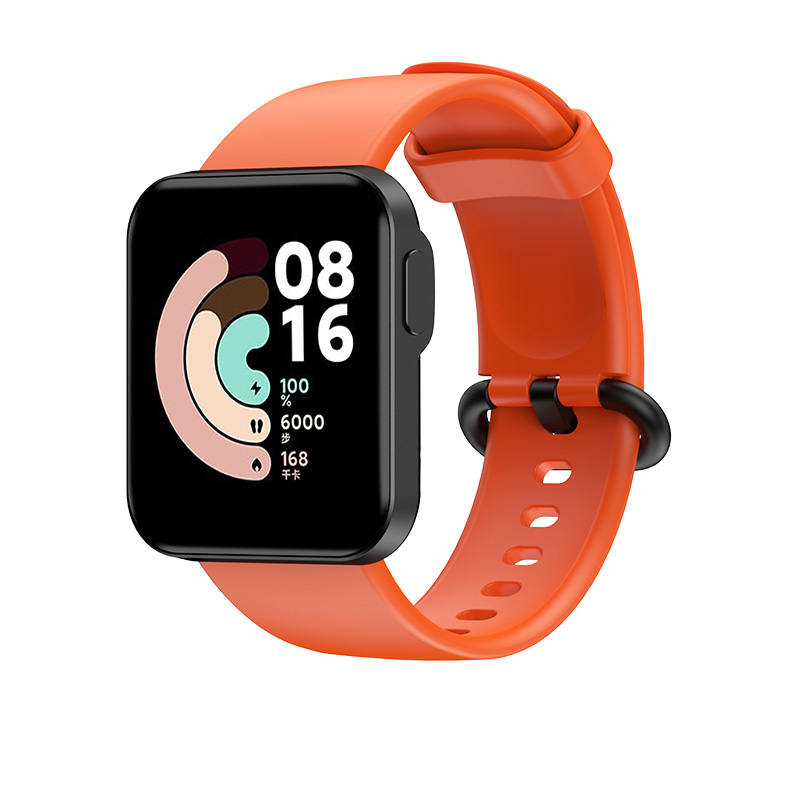 Fifata silikonband för xiaomi mi watch lite rembyte smart sportarmband armband för xiaomi redmi watch correa: Orange