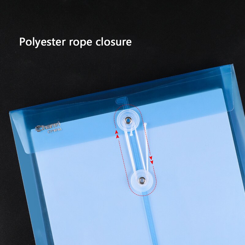 12/24 Pcs A4 Waterproof File Bag Winding Rope File Folder Large Capacity Transparent Portfolio Storage Document Office Supplies