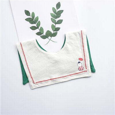 Navy Stil Koreanische Baby Baumwolle Lätzchen Babador Fütterung Smock Infant Spucktücher Cartoon Speichel Handtuch Baby Essen Zubehör: white
