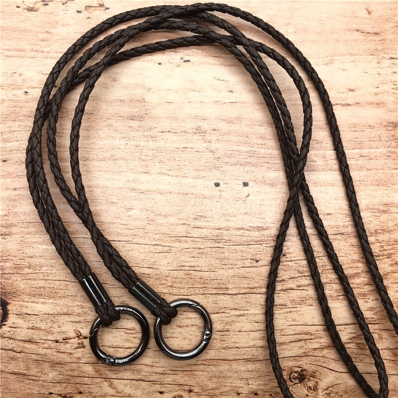 10pcs/lot Neck Lanyard Braided Necklace String Strap for Student Staff Work Card Holder USB Holder ID Pass Card Badge Holder