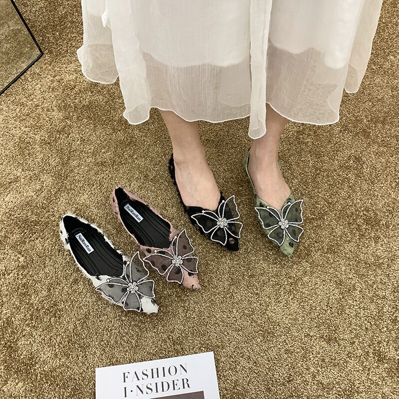 Vlinder Slip Op Loafers Dames Schoenen Comfortabele Rubberen Platte Schoenen Vrouwen Casual Schoenen Rubber Vrouwen Flats Herfst Vrouwen Schoenen