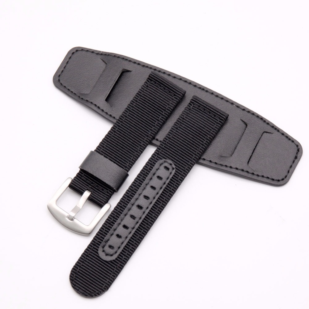 Bumvor nylon urrem urremme rustfrit stål læderrem 18mm 20mm 22mm 24mm urtilbehør mænd kvinde