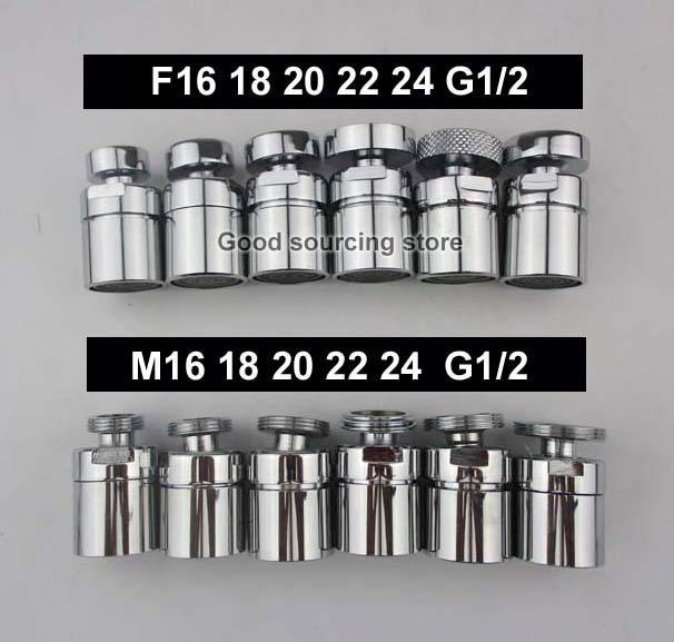 brass faucet adapter 12/14/16/18/20/22/24mm 360 degree swivel aerator female or male thread