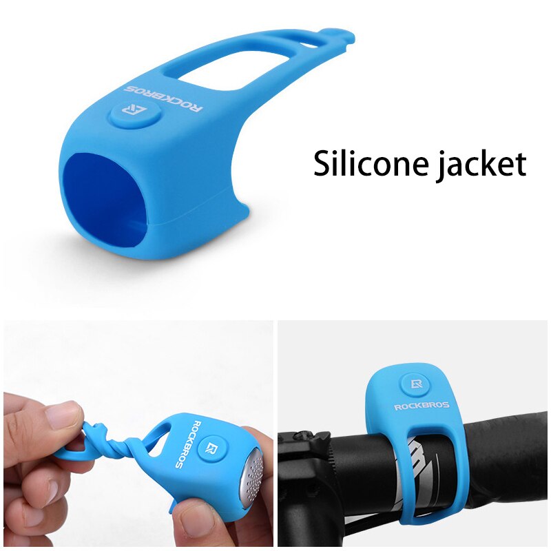 Bicicleta Eléctrica campana a prueba de lluvia MTB bicicleta de carretera de montaña manillar Gel de sílice campanas cuerno súper fuerte alarma de seguridad de bicicleta