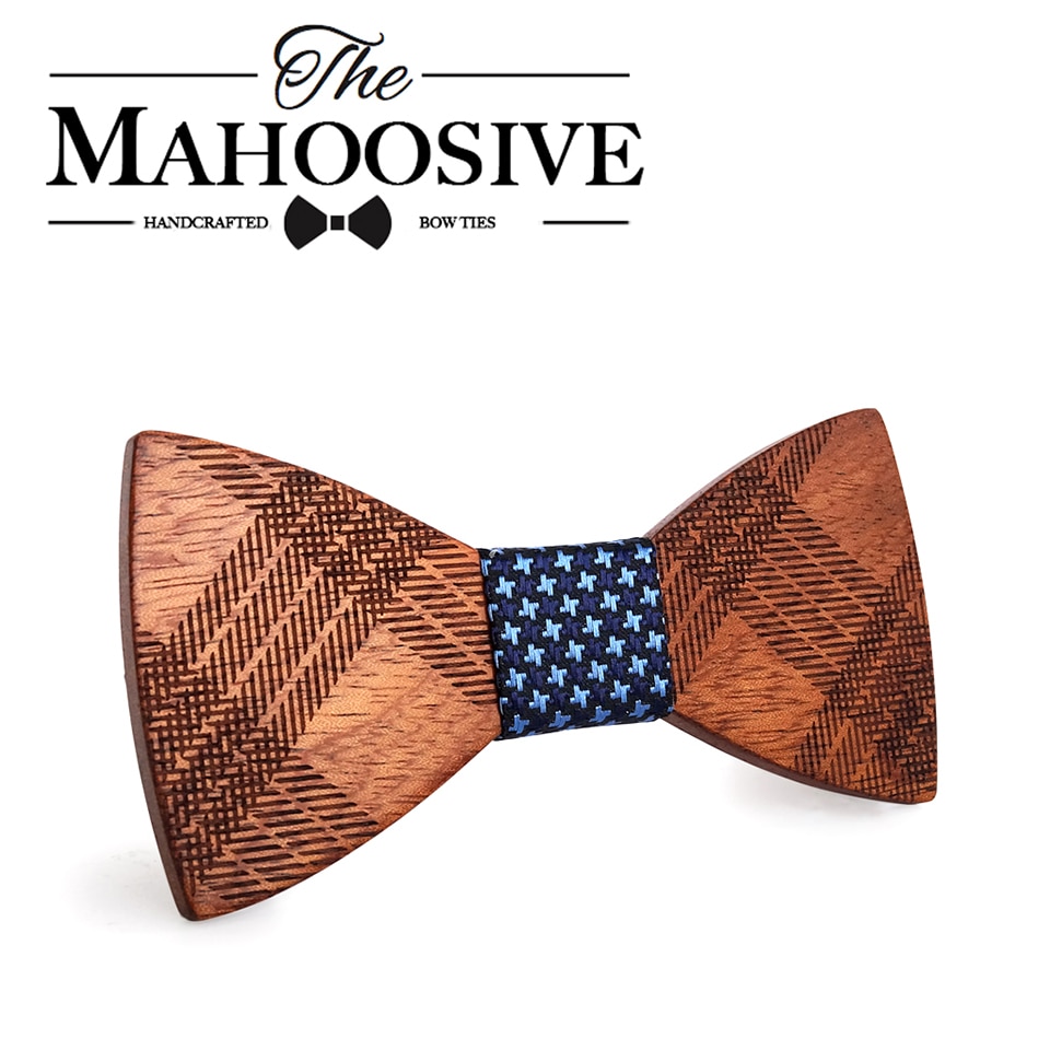 Mahoosive — nœuds papillon en bois pour hommes, pour mariage, costumes, forme, slim