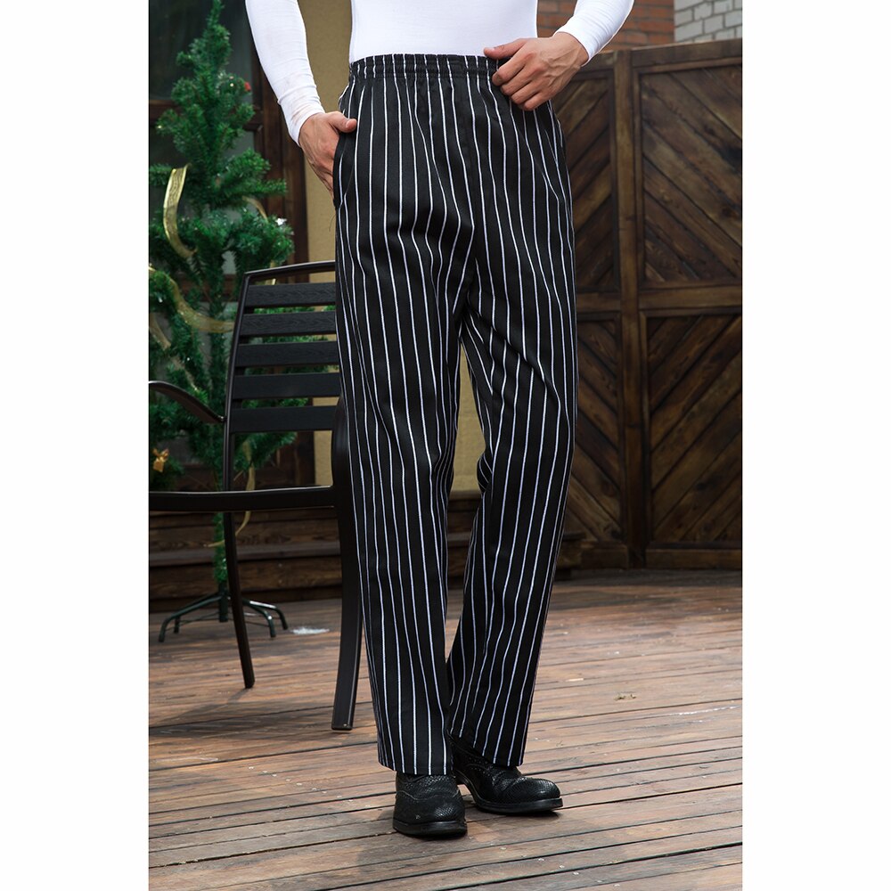 M-3XL Chef Uniform Restaurant Kitchen Food Service Bakery Coffee Shop Work Wear Pants Men Waiter Cooker Pants Trousers