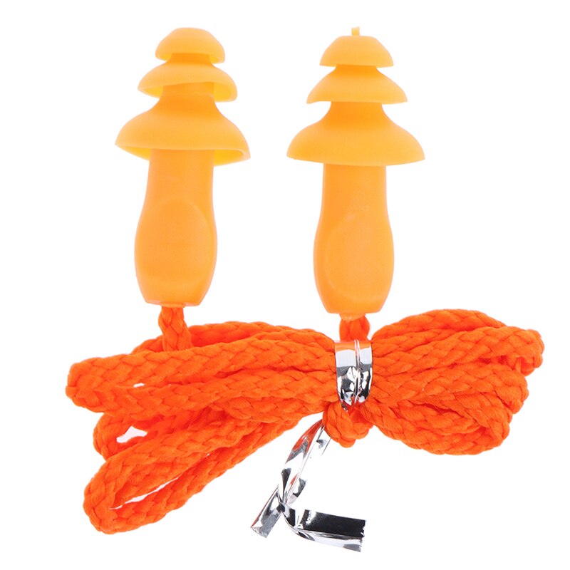 5Pcs Soft Silicone Corded Ear Plugs ears Protector Reusable Hearing Protection Practical Use