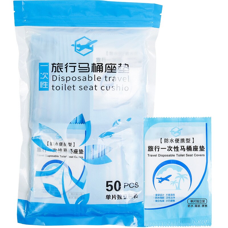 6/50pcs Universal Toilet Seat Cover Sticker Toilet Disposable Waterproof Toilet Paper Pad Antibacterial Maternal Bathroom Tools
