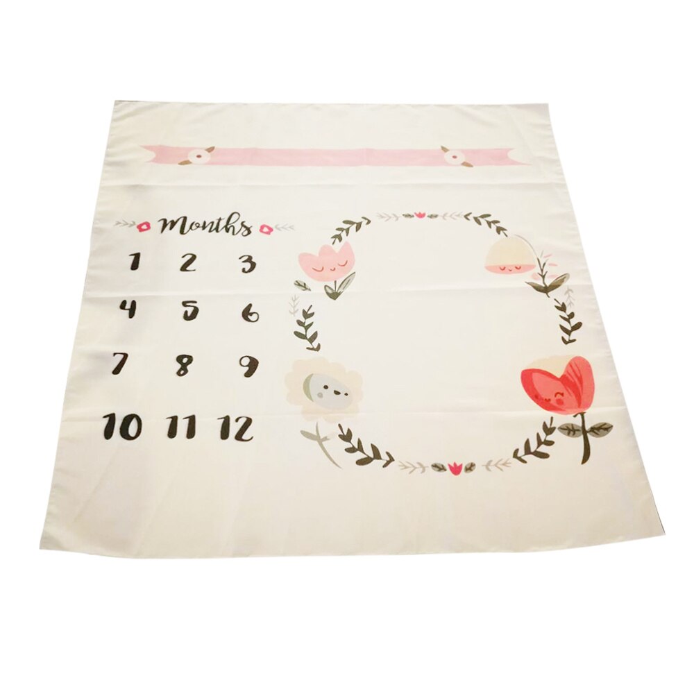 Monthly Milestone Blanket Newborn Photography Background Blanket Baby Shower Props(Colorful)