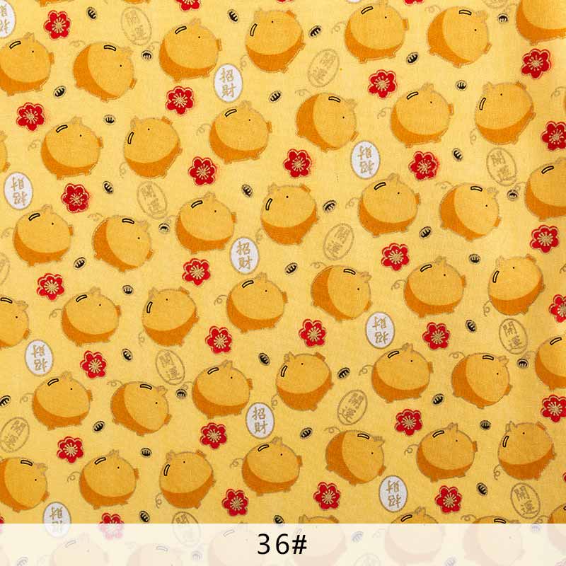 Japoński druku tkaniny bawełniane Kimono tkanina do Diy żuraw materiał patchworkowy TJ1023: 36 / 45X45cm small piece