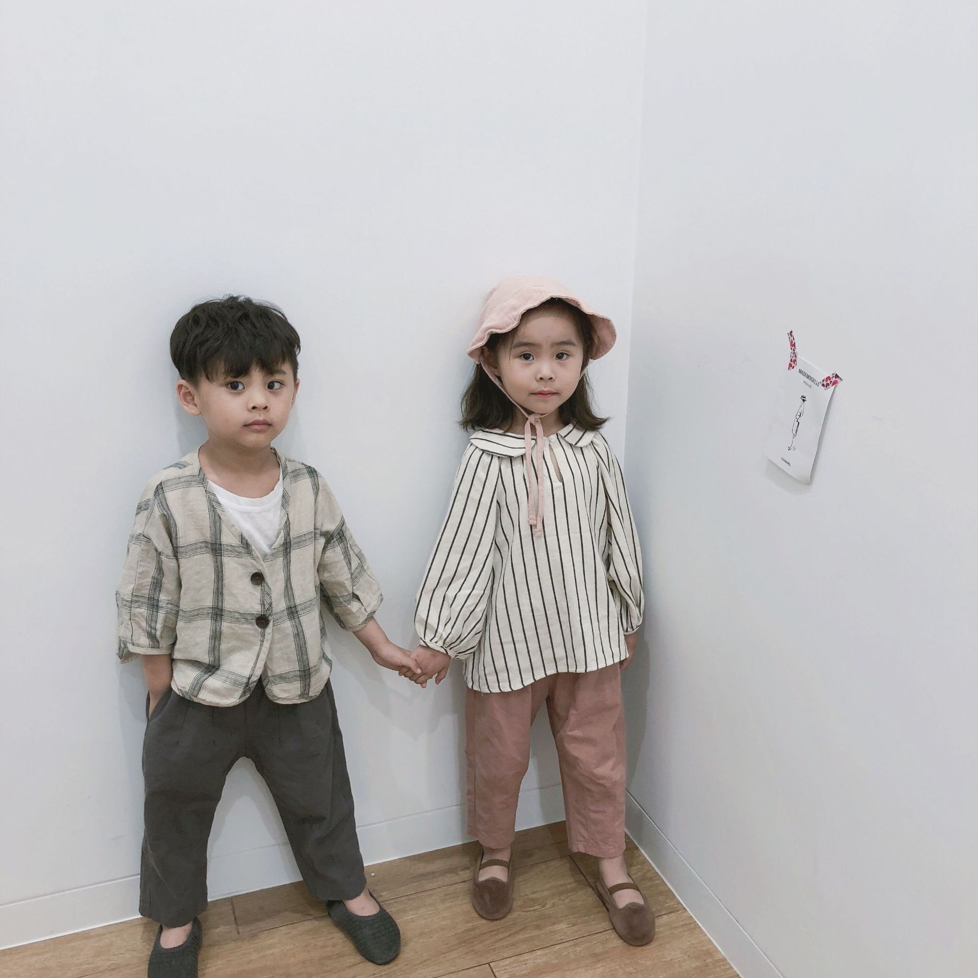 2 3 4 5 6 años Camisas de Niños Pequeños Casual coreano abrigo de celosía para Niñas Ropa de niños recién llegado camisas de niños Tops de bebé