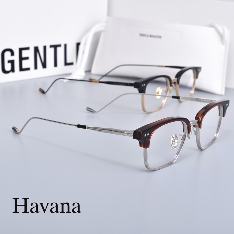 Titanium legering blide briller rammer havana kvinder mænd briller rammer til læsning nærsynethed receptpligtig linse